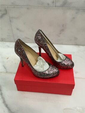 Ivanka Trump Pink Multi Glitter Pointed Toe Pumps 8 1/2 NIB